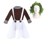 Chocolate Factory Worker Costume - with Wig I Love Fancy Dress Brown XL