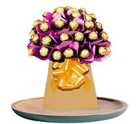 Chocolate Ferero Hamper Gift Box Bouquet Birthday Anniversary Wedding Blue Black Red Green Purple Pink White Caramel Fudge Orange Milk Dark Hazlenut Nuts Almond (Medium)