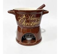 Chocolate Fondue Cup Melting Mug Creative 300ML Ceramic Butter Warmer Set | Melting Pot Bowl For Cheese Chocolate Butter Caramel Ideal For Date Night Birthday Party Candles Not Included, 5.04" Coffee-B