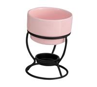 Chocolate Fondue Mug Chocolate Fondue Pot Tea Light Porcelain Melting Pot Anniversary Melting Mug Candy Cookware Butter Warmer Ceramic Hot Pot, Pink(Pink)