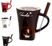 Chocolate Fondue Mug, Chocolate Melt Mug, Chocolates Melting Mugs, Hot Chocolates Mugs (Black)