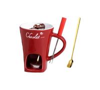 Chocolate Fondue Mug, Chocolate Melting Cup, Ceramic Butter Warmers Pot Set, Ceramic Cheese Melting Cup, Light Candle Fondue Melter Set for Hot for Home
