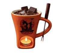 Chocolate Fondue Mug Personal Cheese Melting Pot with Fork