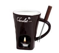 Chocolate Fondue Mug Set - Hot Pot Ceramic Melting Cup Chocolate Fondue Mug,Butter Warmer Heating Tea Light Melting Pot for Candy & Caramel