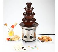 Chocolate Fountain, 4 Tier Hot Chocolate Fondue Fountain Machine Stainless Steel Melting Tower 2Kg Capacity for Chocolate Candy, Ranch, Nacho Cheese, LJJY-KK