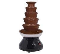 Chocolate Fountain 5 Tiers Hot Chocolate Fondue Tower Stainless Steel 230W Electric Chocolate Fondue Fountain Machine 7 Lbs Fondue Fountain Machine for Cheese Party Wedding Gathering(Black)