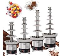 Chocolate Fountain Machine - 4/5/6/7 Tier Professional Fondue Waterfall with Adjustable Temperature Control, Large Capacity for Weddings, Restaurants & Buffet Parties