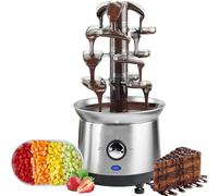 Chocolate Fountain Machine, Stainless Steel Multi-Tier with Large Capacity for Hot Chocolate, Nacho Cheese, and Sauce - Ideal Party Appliance