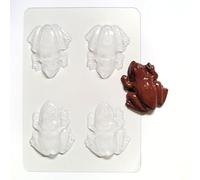 Chocolate Frog Moulds - 16g - Sheet of 4 - DIY Halloween Witch and Wizard Chocolate Cake Decoration