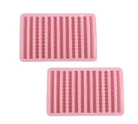 Chocolate Fry Mold, 2Pcs 12 Cavity Silicone Pretzel Molds, Ice Cube Moulds