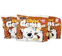 Chocolate Gems Biscuits, Milk Chocolate Topped Mini Treats, 5x19g Multipacks, Movie Night Snacks with Kitchenfella Top 10 Treats Postcard, 3 Pack Set