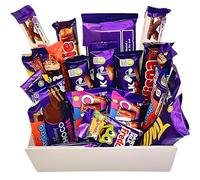 Chocolate Gift Box - Assorted Bars & Treats - Luxury Sweet Hamper - Gift for Christmas, Birthday or All Occasions (21 pieces - White)