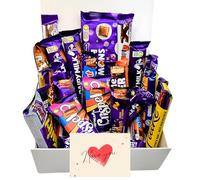 Chocolate Gift Box - Assorted Bars & Treats - Luxury Sweet Hamper - Gift for Valentine, Love, Mother and Father
