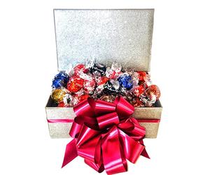 Chocolate Gift Box Hamper Lind Lindor Caramel Milk Dark Orange Mint Hazlenut Fudge White Hamper Bouquet Birthday Personalised (Small)