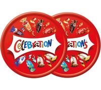 Chocolate Gift Cad Dairy Milk Tin & Tub - Assorted Festive Sweets & Treats - Perfect for Sharing, Gifting Bundle For Kids and Adults for Christmas and New Year 2025 (x2, Celebrations Tub 500)