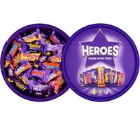 Chocolate Gift Cad Dairy Milk Tin & Tub - Assorted Festive Sweets & Treats - Perfect for Sharing, Gifting Bundle For Kids and Adults for Christmas and New Year 2025 (x1, Heros Tub 550g)