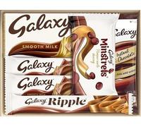 Chocolate Gift Hamper Box | Filled with Galaxy Full Sized Bars Smooth Milk, Minstrels | Gift Hamper | Gift for Children, Mother, Father, Teacher | Treat Box