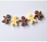 Chocolate Gingerbread Men, Milk and White Chocolate, Festive Holiday Treats pack of 5, 85G