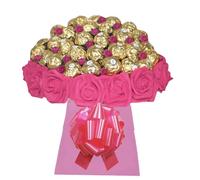 Chocolate Hamper Ferero Rocher Bouquet Christmas Pink Red Personalised Gift Box Sweets Candy Present Cadbury (Medium)