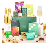 Chocolate Hamper with Truffles & Hot Chocolate Set, Congratulations Gift for Her Plus 2 Prosecco by EDEN & CO
