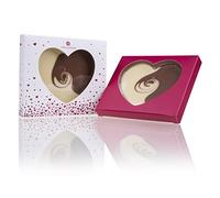Chocolate heart - Duet - Milk en white chocolate | Chocolate bar in the shape of a heart | Present | Gift idea | Loved one | Fiancée | Woman | Man | Girl | Boy | Valentine’s Day | Love