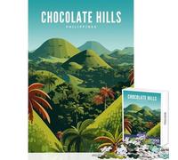 Chocolate Hills In Bohol 1000 Piece Jigsaws for Teenagers Boost Memory Retention Effectively Calming Relaxing Leisure Game (50x75cm)