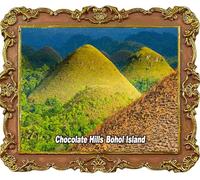 Chocolate Hills Natural Monument Bohol Island Philippines Fridge Magnets Travel Souvenir Refrigerator Decoration Magnet