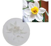 Chocolate Icing Mould 2Pcs DIY Baking Daffodil Cream Cake Chocolate Fondant Candle Silicone Mold