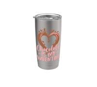 Chocolate is My Valentine Cocoa Chocoholic Stainless Steel Insulated Tumbler