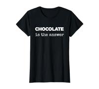 Chocolate is The Answer Value Graphic T-Shirt, Women, Black, L