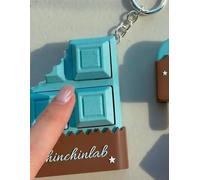 Chocolate Keycap Fidget Toy for Adults, Chocolate Keyboard Clicker, Silent and Clicky (Blue, Clicky)