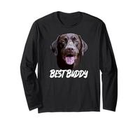 Chocolate Lab Best Buddy Brown Labrador Retriever Lover Long Sleeve T-Shirt