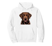 Chocolate Lab Dad Retro Sun Faded Labrador Retriever Pullover Hoodie