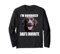 Chocolate Lab Dad The Dog Father The Lab Father Labrador Dad Long Sleeve T-Shirt