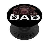 Chocolate Lab Dad The Lab Father Labrador Retriever Puppy PopSockets Adhesive PopGrip