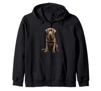 Chocolate Lab Dog Chocolate Labrador Retriever Zip Hoodie