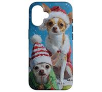 Chocolate Lab Dog Christmas Snow Holiday Art Case for iPhone 16