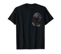 Chocolate Lab Dog In Pocket Brown Labrador Retriever Puppy T-Shirt