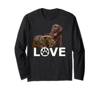 Chocolate Lab Dog Love Brown Labrador Retriever Lover Long Sleeve T-Shirt