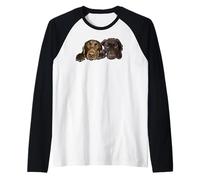 Chocolate Lab Dog The Dog Father The Lab Father Lab Mom Raglan Baseball Tee