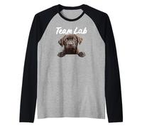 Chocolate Lab Dog The Dog Father The Lab Father Lab Mom Raglan Baseball Tee