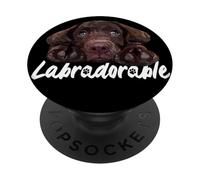 Chocolate Lab Labradorable Puppy Labrador Retriever Dog PopSockets Adhesive PopGrip