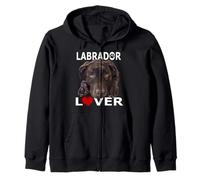 Chocolate Lab Lover Brown Labrador Retriever Lover Zip Hoodie