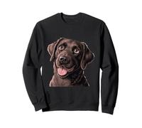 Chocolate Lab Lover Cute Funny Retro Labrador Retriever Dog Sweatshirt