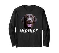 Chocolate Lab Mama The Lab Mother Brown Lab Mom Long Sleeve T-Shirt