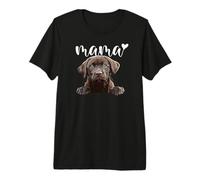 Chocolate Lab Mama The Lab Mother Brown Lab Mom Premium T-Shirt