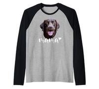 Chocolate Lab Mama The Lab Mother Brown Lab Mom Raglan Baseball Tee