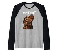 Chocolate Lab Mom Brown Labrador Mama The Lab Mother Lab Dog Raglan Baseball Tee