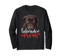 Chocolate Lab Mom Brown Labrador Mom The Lab Mother Lab Mama Long Sleeve T-Shirt