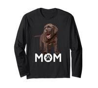 Chocolate Lab Mom Brown Labrador Mom The Lab Mother Lab Mama Long Sleeve T-Shirt